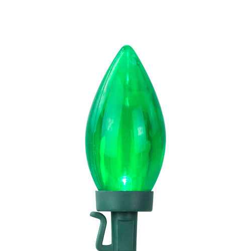 25ct Multi-Color LED C9 Christmas Lights, 16ft Green Wire