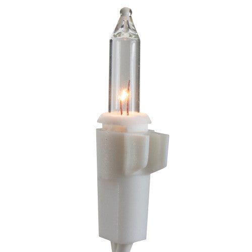 100ct Clear Mini Replacement Christmas Lights with Clips for Yard Art Decorations 25'