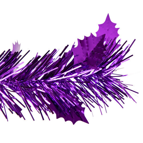 4' Pre-Lit Purple Tinsel Pop-Up Artificial Christmas Tree, Clear Lights