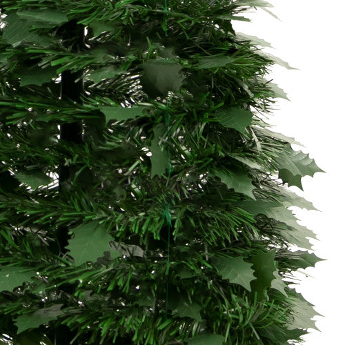 6' Green Tinsel Pop-Up Artificial Christmas Tree, Unlit