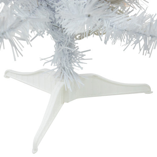 2' Pre-Lit Woodbury White Pine Slim Artificial Christmas Tree, Clear Lights