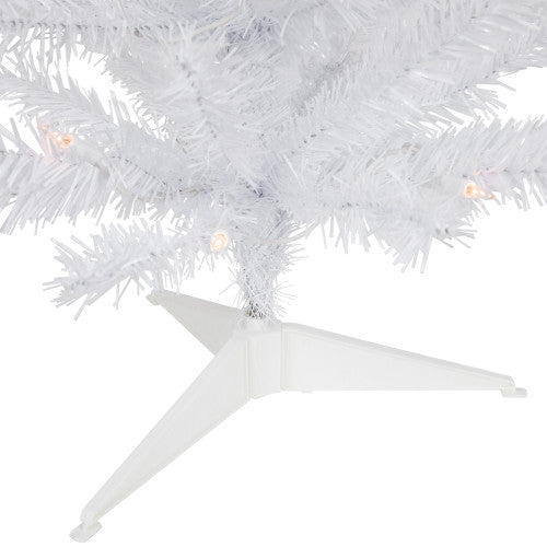 3' Pre-Lit Woodbury White Pine Slim Artificial Christmas Tree, Clear Lights