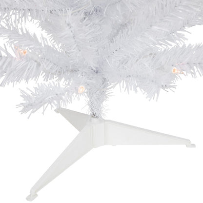 3' Pre-Lit Woodbury White Pine Slim Artificial Christmas Tree, Clear Lights