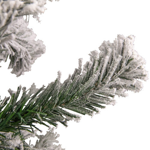 6.5' Heavily Flocked Madison Pine Artificial Christmas Tree, Unlit