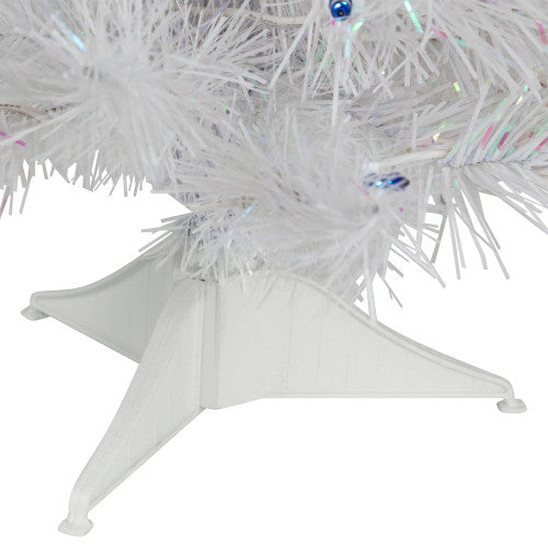 2' Pre-lit Rockport White Pine Artificial Christmas Tree, Multi Lights