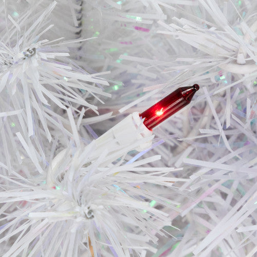 2' Pre-lit Rockport White Pine Artificial Christmas Tree, Multi Lights