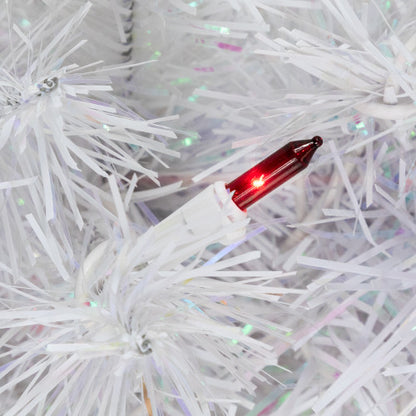 2' Pre-lit Rockport White Pine Artificial Christmas Tree, Multi Lights