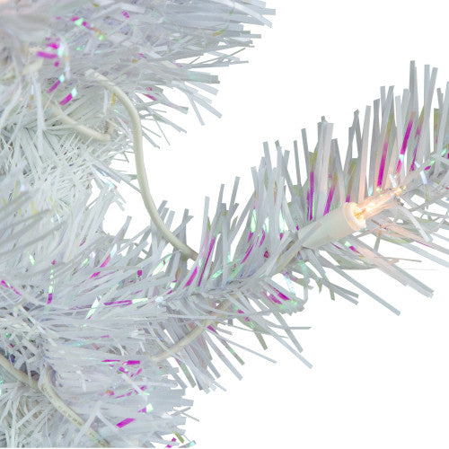 3' Pre-lit Rockport White Pine Artificial Christmas Tree, Clear Lights