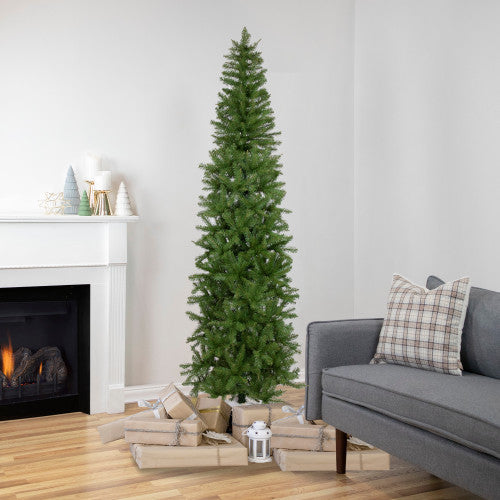 7.5' Silver Lake Fir Pencil Artificial Christmas Tree, Unlit