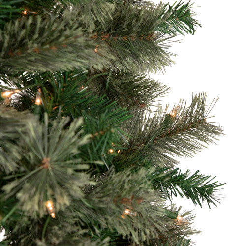 6.5' Pre-Lit Oregon Cashmere Pine Artificial Christmas Tree, Clear Lights