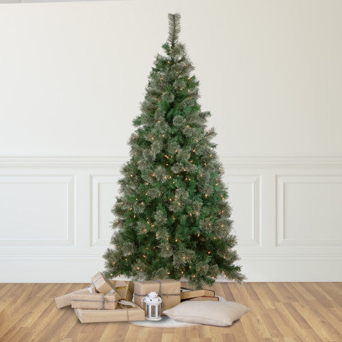 6.5' Pre-Lit Oregon Cashmere Pine Artificial Christmas Tree, Clear Lights