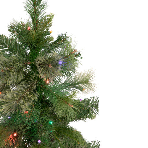 3' Pre-Lit Kingston Cashmere Pine Full Artificial Christmas Tree, Multi LED Lights
