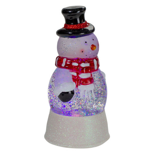 LED Lighted Color Changing Snowman Christmas Snow Globe - 7.5"
