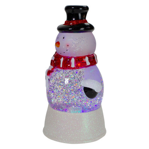 LED Lighted Color Changing Snowman Christmas Snow Globe - 7.5"