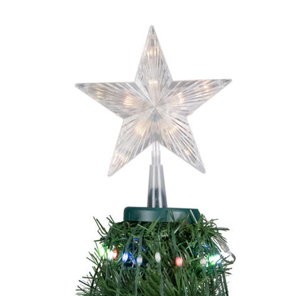 6' Green Color Changing Multiple Function Pop Up Artificial Outdoor Christmas Tree