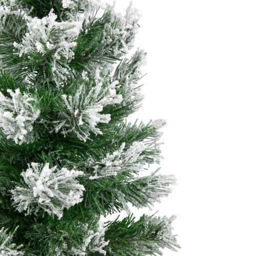 22" Flocked Pine Full Artificial Christmas Tree in Burlap Base - Unlit