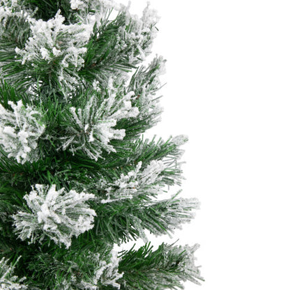22" Flocked Pine Full Artificial Christmas Tree in Burlap Base - Unlit