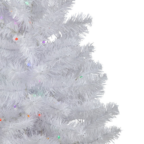 3' Pre-Lit LED Snow White Artificial Christmas Tree, Multi Lights