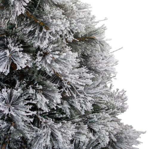 4.5' Flocked Black Spruce Artificial Christmas Tree - Unlit