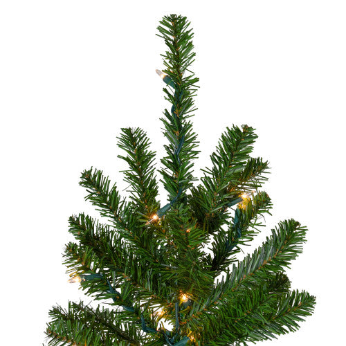 7.5' Pre-Lit Pencil Canadian Pine Artificial Christmas Tree - Clear Lights