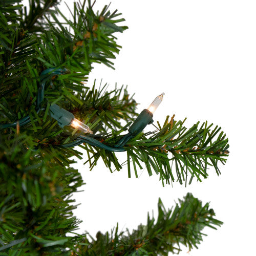 7.5' Pre-Lit Pencil Canadian Pine Artificial Christmas Tree - Clear Lights