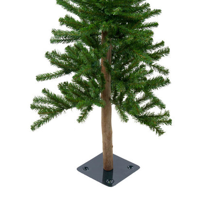 3' Pre-Lit Alpine Artificial Christmas Tree - Clear Lights