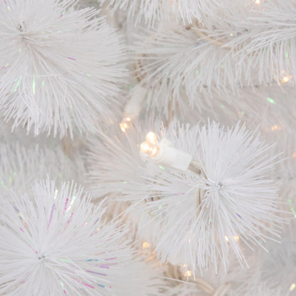 3' Pre-Lit White Alaskan Pine Artificial Christmas Tree, Warm White LED Lights