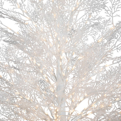 5' LED Lighted White Lace Artificial Christmas Tree - Warm White Lights