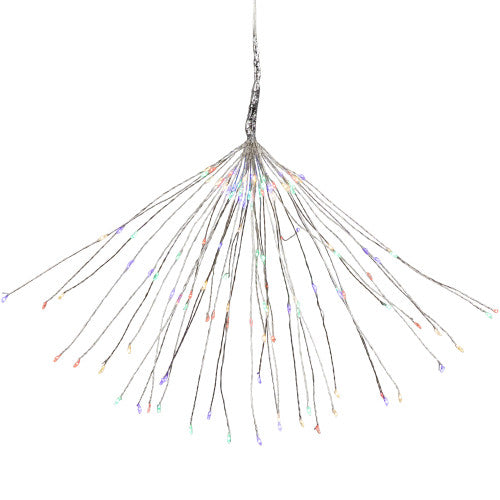 20" LED Lighted Firework Silver Branch Christmas Decoration - Multi-Color Lights
