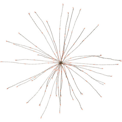 20" LED Lighted Firework Silver Branch Christmas Decoration - Red Lights
