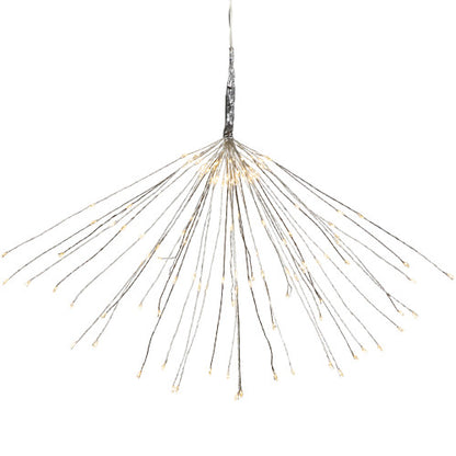 20" LED Lighted Firework Silver Branch Christmas Decoration - Warm White Lights