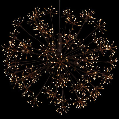 20" LED Lighted Brown Christmas Ball Decoration, Warm White Lights