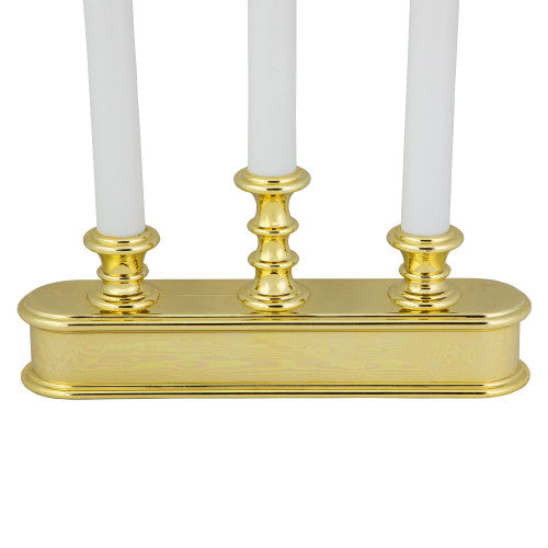 10" Pre-Lit LED White Lighted Candolier Christmas Candle Lamp