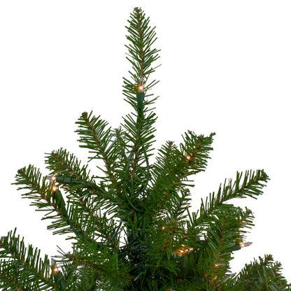 7.5' Pre-Lit Full Northern Pine Artificial Christmas Tree, Clear Lights