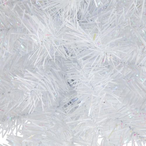 18" White Iridescent Spruce Artificial Christmas Tree - Unlit