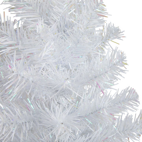 18" White Iridescent Spruce Artificial Christmas Tree - Unlit