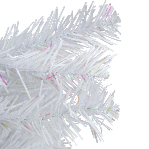 18" White Iridescent Spruce Artificial Christmas Tree - Unlit