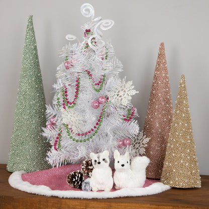 18" White Iridescent Spruce Artificial Christmas Tree - Unlit