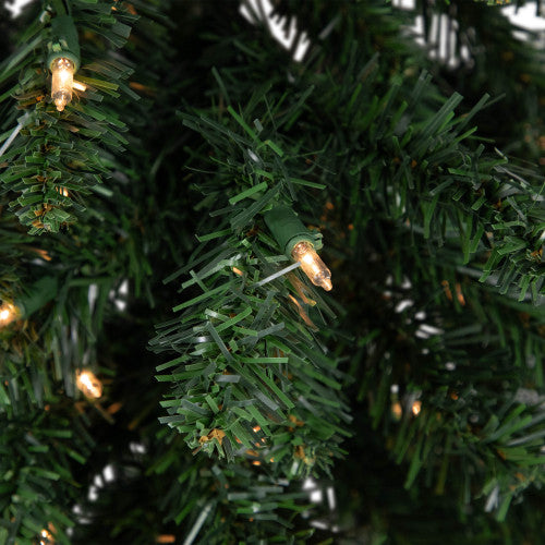 3' Pre-Lit Buffalo Fir Artificial Christmas Wall or Door Tree, Clear AlwaysLit Lights