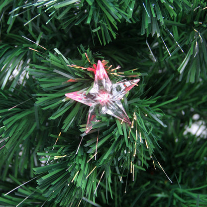 4' Pre-Lit LED Fiber Optic Artificial Christmas Tree with Stars - Multi Color Lights