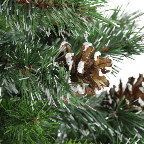 4' Snowy Delta Pine with Pine Cones Full Artificial Christmas Tree - Unlit