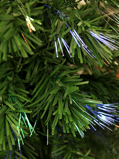 3' Pre-Lit Fiber Optic Artificial Christmas Tree with White Snowflakes - Multi-Color Lights