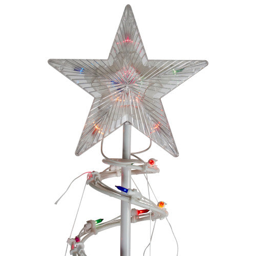 6' Pre-Lit Spiral Christmas Tree - Multi Color Lights